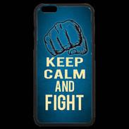 Coque iPhone 6 Plus Premium Keep Calm and Fight Bleu