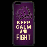 Coque iPhone 6 Plus Premium Keep Calm and Fight Violet