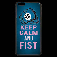 Coque iPhone 6 Plus Premium Keep Calm and Fist BLeu