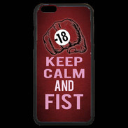 Coque iPhone 6 Plus Premium Keep Calm and Fist Rouge