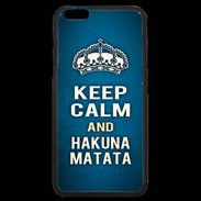Coque iPhone 6 Plus Premium Keep Calm and Hakuna Matata Bleu