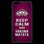 Coque iPhone 6 Plus Premium Keep Calm and Hakuna Matata rose