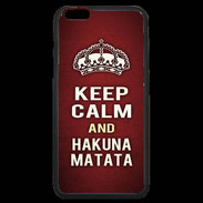Coque iPhone 6 Plus Premium Keep Calm and Hakuna Matata Rouge