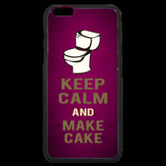 Coque iPhone 6 Plus Premium Keep Calm and Make cake Rose