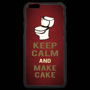Coque iPhone 6 Plus Premium Keep Calm and Make cake Rouge