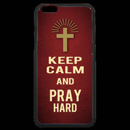 Coque iPhone 6 Plus Premium Keep Calm and Pray Christian Rouge