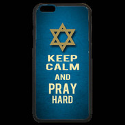 Coque iPhone 6 Plus Premium Keep Calm and Pray jewish BLeu