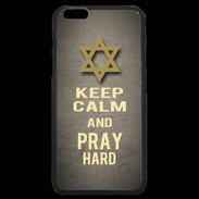 Coque iPhone 6 Plus Premium Keep Calm and Pray jewish Gris