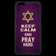Coque iPhone 6 Plus Premium Keep Calm and Pray jewish Violet