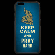 Coque iPhone 6 Plus Premium Keep Calm and Pray Muslim Bleu