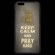 Coque iPhone 6 Plus Premium Keep Calm and Pray Muslim Gris