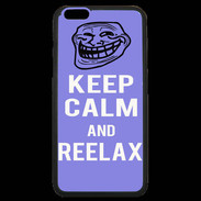 Coque iPhone 6 Plus Premium Keep Calm and Be Reelax Bleu