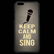 Coque iPhone 6 Plus Premium Keep Calm and Sing Gris