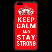 Coque iPhone 6 Plus Premium Keep Calm and Stay strong Rouge