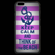 Coque iPhone 6 Plus Premium Keep Calm and Think Beach Rose