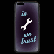Coque iPhone 6 Plus Premium In Mecanic We trust Bleu ZG