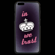 Coque iPhone 6 Plus Premium In Queen We trust Rouge ZG