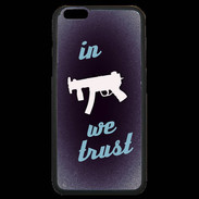 Coque iPhone 6 Plus Premium In Uzi We trust Bleu ZG