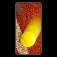 Coque  iPhone XS Max Premium Balle de tennis sur ligne de cours