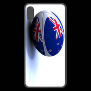 Coque  iPhone XS Max Premium Ballon de rugby Nouvelle Zélande