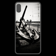 Coque  iPhone XS Max Premium Ancre en noir et blanc