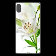 Coque  iPhone XS Max Premium Fleurs de Lys blanc