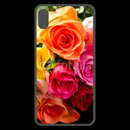 Coque  iPhone XS Max Premium Bouquet de roses multicouleurs