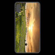 Coque  iPhone XS Max Premium Couché de soleil sur champs de vignes