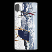 Coque  iPhone XS Max Premium transat et skis neige