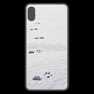Coque  iPhone XS Max Premium Traces de pas d'animal dans la neige