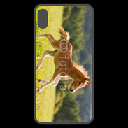 Coque  iPhone XS Max Premium Poulain dans un champs