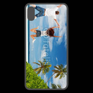 Coque  iPhone XS Max Premium Couple sautant devant la mer
