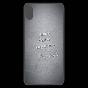 Coque  iPhone XS Max Premium Aimer Noir Citation Oscar Wilde