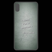 Coque  iPhone XS Max Premium Aimer Vert Citation Oscar Wilde