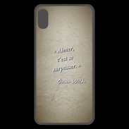 Coque  iPhone XS Max Premium Aimer Sepia Citation Oscar Wilde
