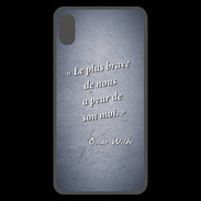 Coque  iPhone XS Max Premium Brave Bleu Citation Oscar Wilde
