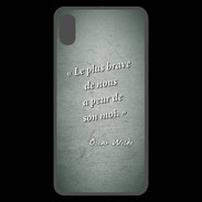 Coque  iPhone XS Max Premium Brave Vert Citation Oscar Wilde