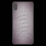 Coque  iPhone XS Max Premium Conscience Violet Citation Oscar Wilde