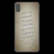 Coque  iPhone XS Max Premium Maison coeur Sepia Citation Oscar Wilde