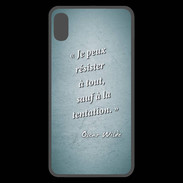 Coque  iPhone XS Max Premium Résister Turquoise Citation Oscar Wilde