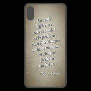 Coque  iPhone XS Max Premium Saint pêcheur Sepia Citation Oscar Wilde