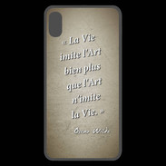 Coque  iPhone XS Max Premium Vie art Sepia Citation Oscar Wilde