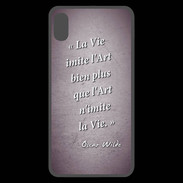 Coque  iPhone XS Max Premium Vie art Violet Citation Oscar Wilde
