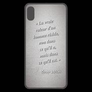 Coque  iPhone XS Max Premium Vrai valeur Gris Citation Oscar Wilde