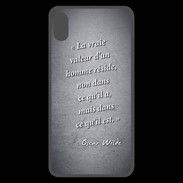 Coque  iPhone XS Max Premium Vraie valeur Noir Citation Oscar Wilde