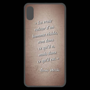 Coque  iPhone XS Max Premium Vraie valeur Rouge Citation Oscar Wilde