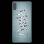 Coque  iPhone XS Max Premium Vraie valeur Turquoise Citation Oscar Wilde