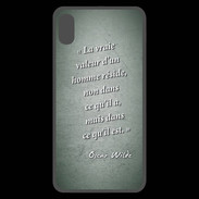 Coque  iPhone XS Max Premium Vraie valeur Vert Citation Oscar Wilde