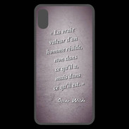 Coque  iPhone XS Max Premium Vraie valeur Violet Citation Oscar Wilde
