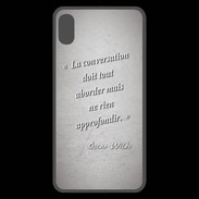 Coque  iPhone XS Max Premium La conversation Gris Citation Oscar Wilde